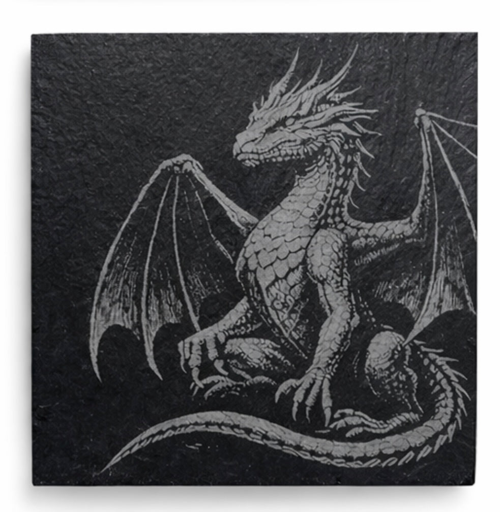 Dragon Slate Coaster Set