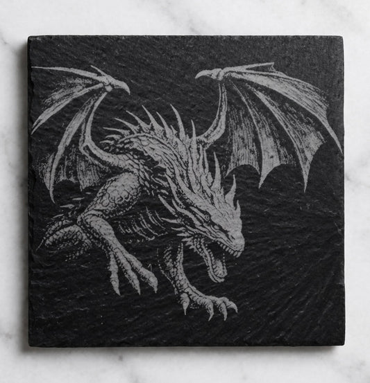 Dragon Slate Coaster Set