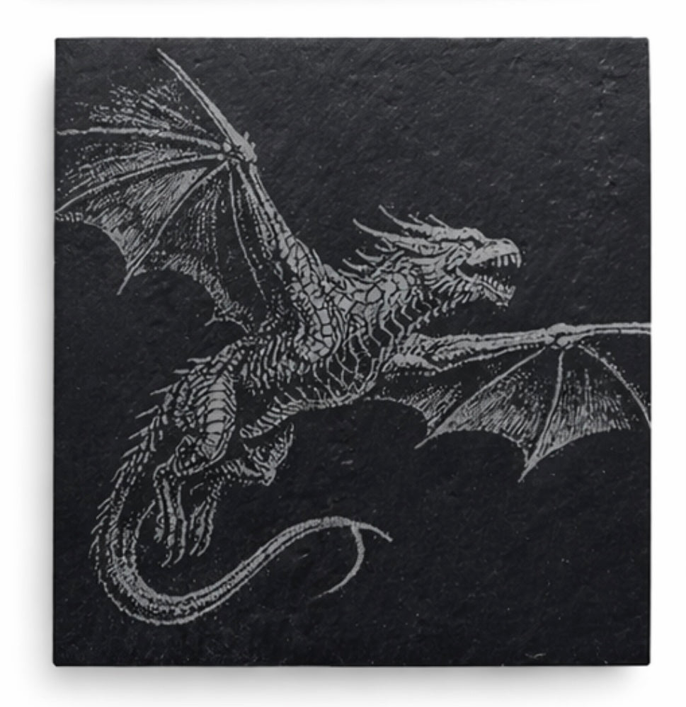 Dragon Slate Coaster Set