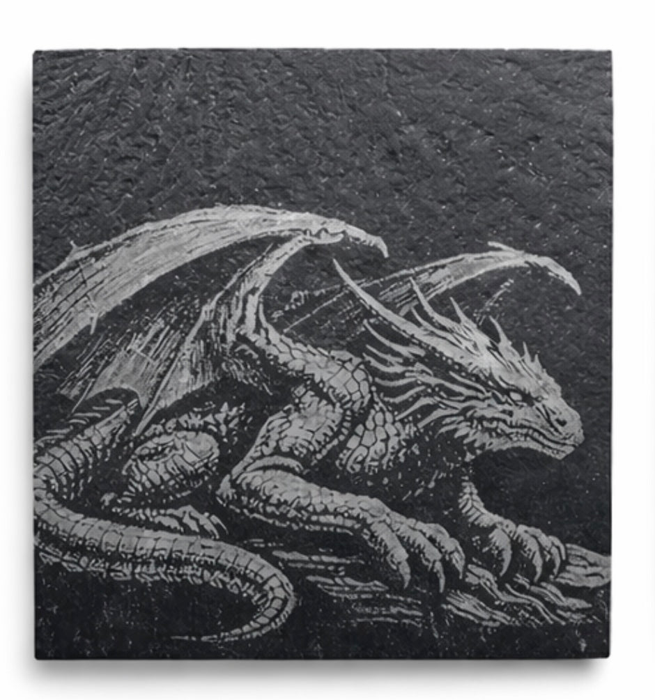 Dragon Slate Coaster Set