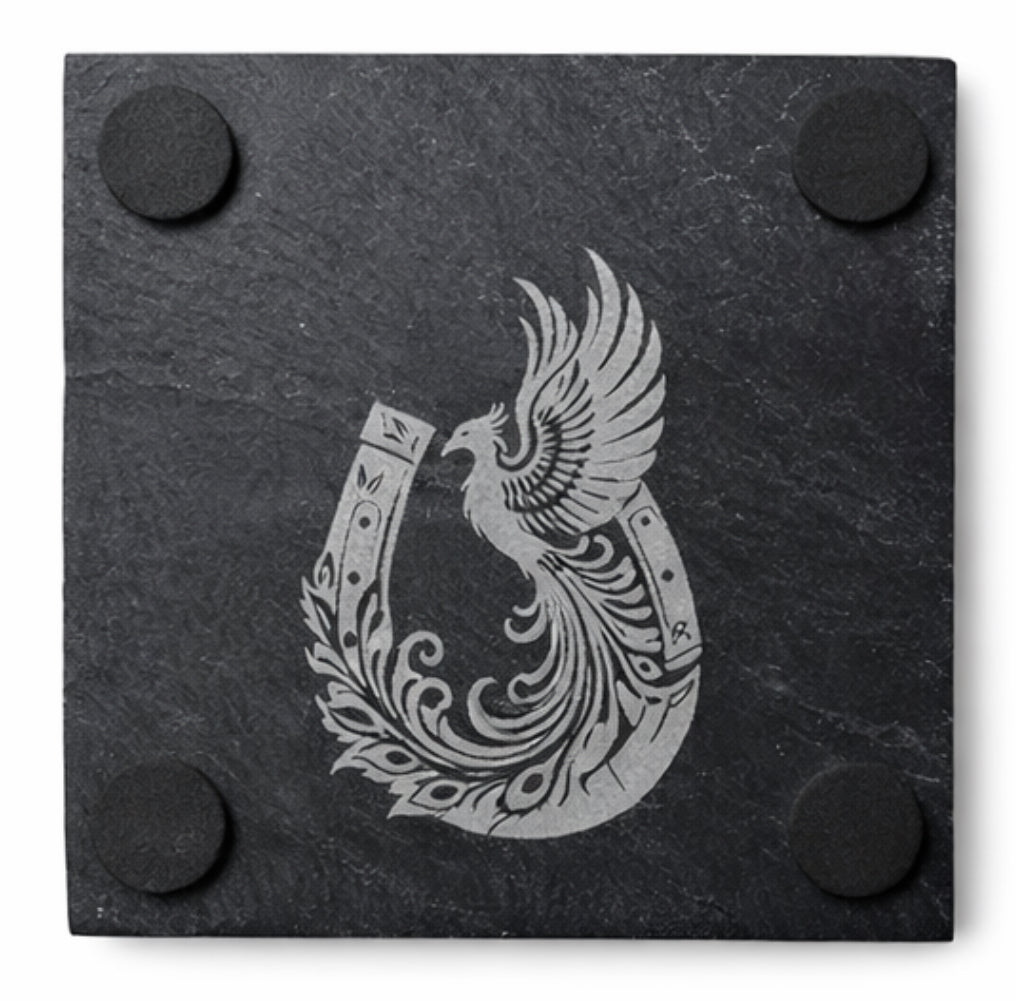 Dragon Slate Coaster Set